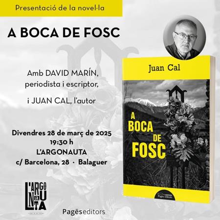 Presentació A boca de fosc | Llibreria L'Argonauta - Llibreria de Balaguer, Lleida